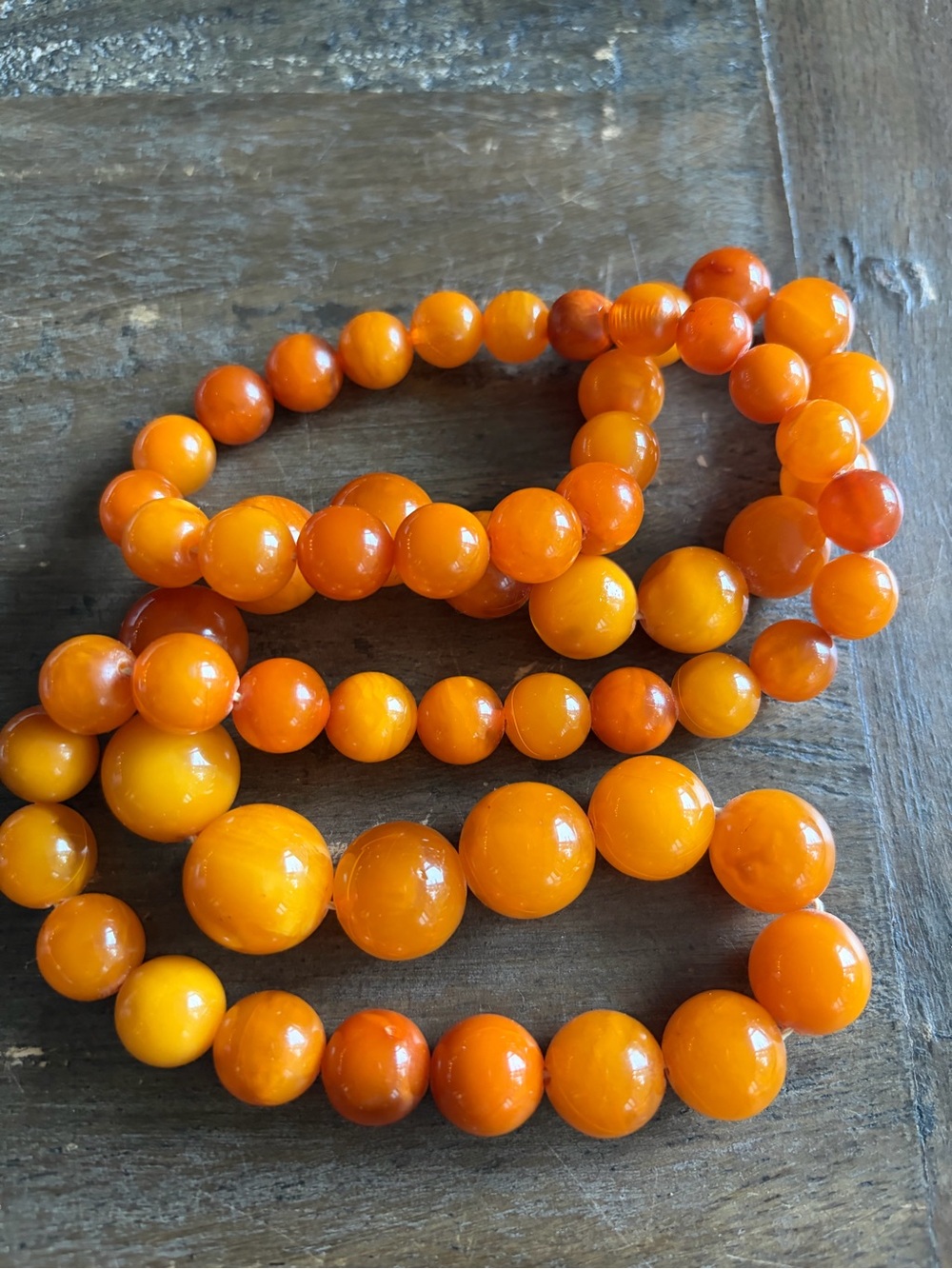 Vintage Lithuanian Baltic Butterscotch Amber Necklace – 82g